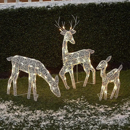 Lighted Christmas Deer Reindeer Family With Led Lights V1142-LP1005006211147958