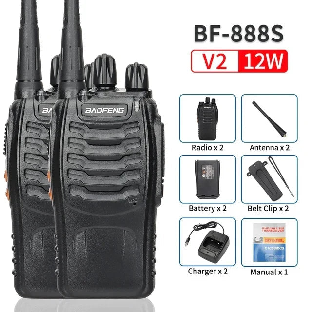 V2 Walkie Talkie Long Range Radio (2PCS BF-888S) V1142-LP1005006217078026