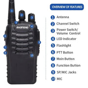 V2 Walkie Talkie Long Range Radio (2PCS BF-888S) V1142-LP1005006217078026