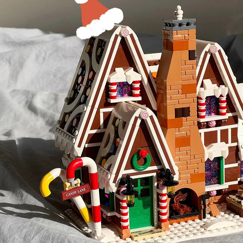 Santa Claus Gingerbread House Building Blocks V1142-LP1005006282452081
