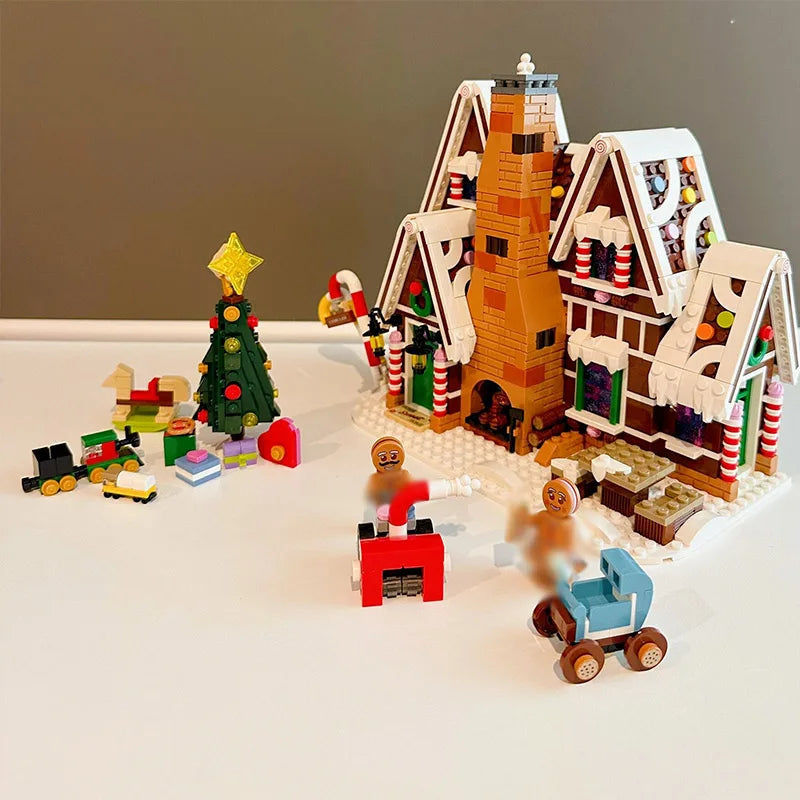 Santa Claus Gingerbread House Building Blocks V1142-LP1005006282452081
