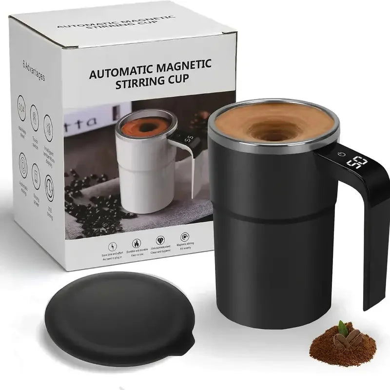 380ML Self-Stirring Electric Coffee Mug Black and White Cup V1142-LP1005006429009494