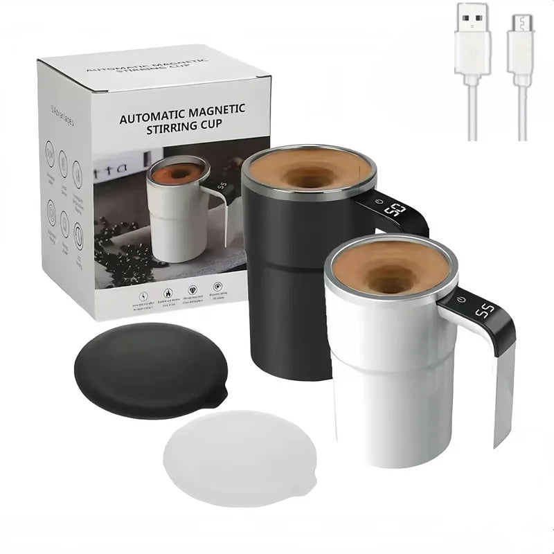 380ML Self-Stirring Electric Coffee Mug Black and White Cup V1142-LP1005006429009494