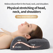 Ergonomic Memory Foam Cervical Pillow Orthopedic Contour Grey V1142-LP1005006782755885