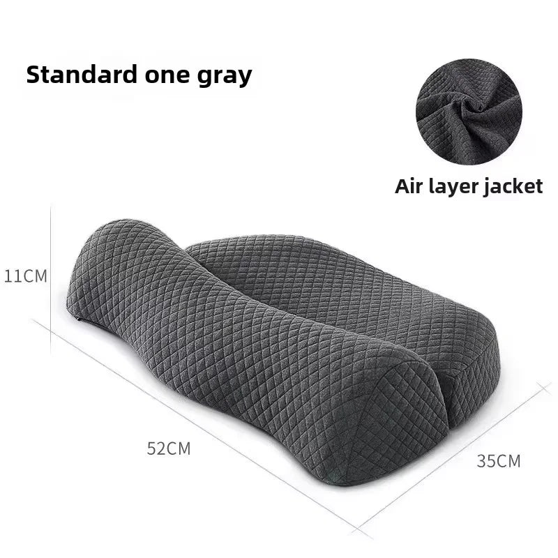 Ergonomic Memory Foam Cervical Pillow Orthopedic Contour Grey V1142-LP1005006782755885