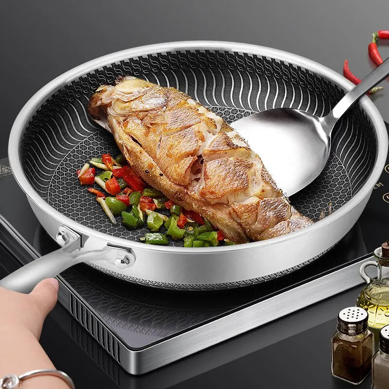 Tri-Ply 316 Frying Pan 32cm Double-Sided V1142-LP1005006783060325