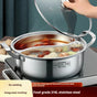 32cm 316 Stainless Steel Twin Divided Hot Pot Silver V1142-LP1005006963475579