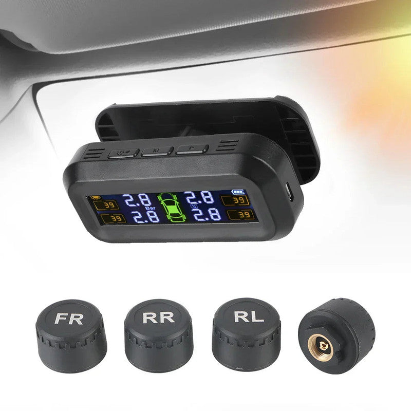 Wireless Tire Pressure Monitoring Solar And USB Charging V1142-LP1005006966438234