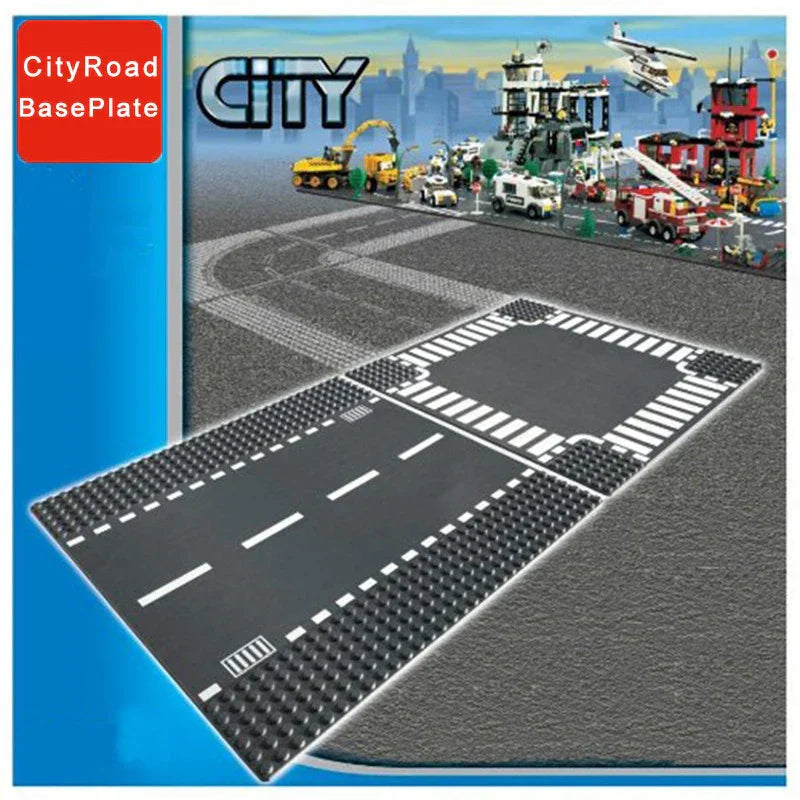 City Road Baseplate Block For Kids Diy Building V1142-LP1005007010352512