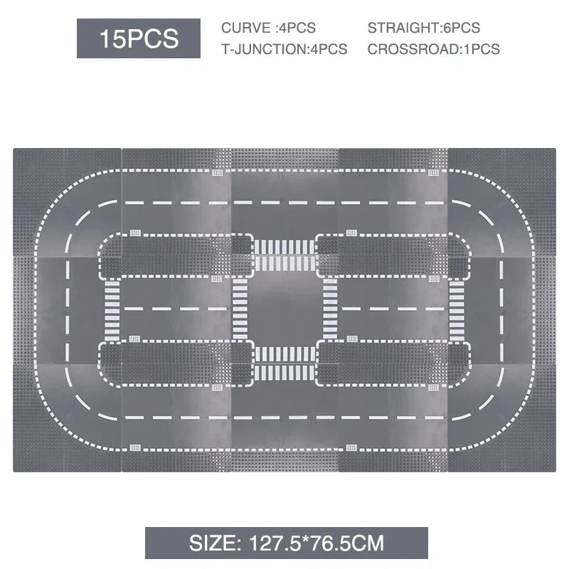 City Road Baseplate Block For Kids Diy Building V1142-LP1005007010352512