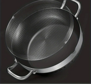 30cm Stainless Steel Non-Stick Frying Pan with Glass Lid Silver V1142-LP1005007016082902