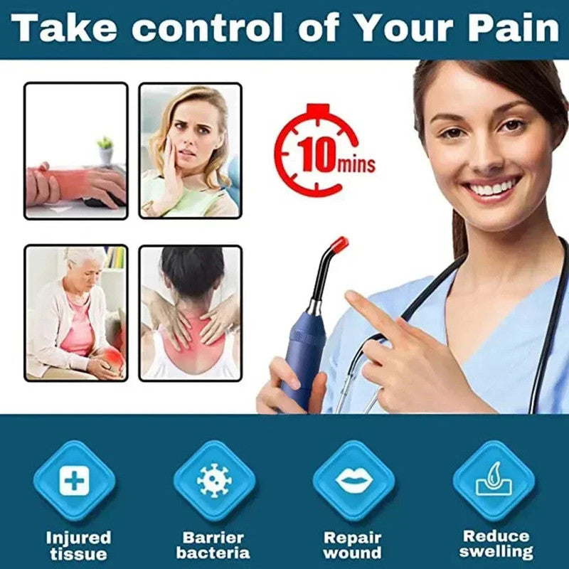 3-in-1 Red Light Therapy Wand Infrared & Blue Light Blue V1142-LP1005007121135685