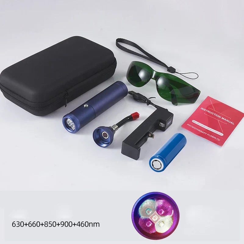 3-in-1 Red Light Therapy Wand Infrared & Blue Light Blue V1142-LP1005007121135685