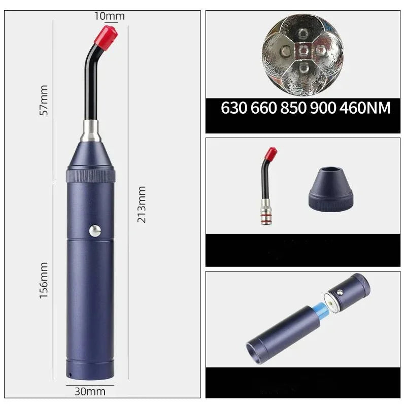 3-in-1 Red Light Therapy Wand Infrared & Blue Light Blue V1142-LP1005007121135685