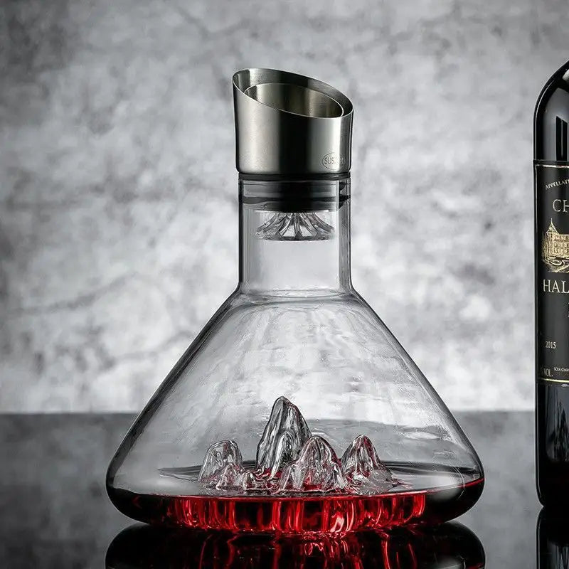 1500ML Iceberg Crystal Decanter Handmade Lead-Free Glass Wine V1142-LP1005007153966612