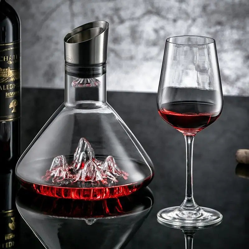 1500ML Iceberg Crystal Decanter Handmade Lead-Free Glass Wine V1142-LP1005007153966612