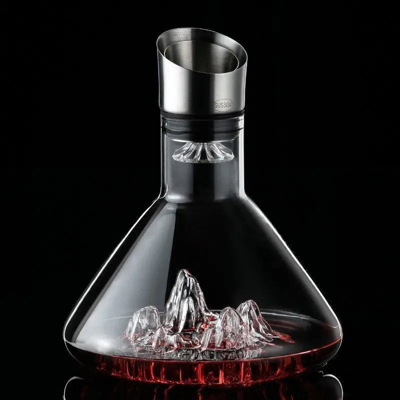 1500ML Iceberg Crystal Decanter Handmade Lead-Free Glass Wine V1142-LP1005007153966612