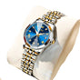 Womens Stainless Steel Quartz Watch Waterproof (Gold Blue) V1142-LP1005007170732202-GOLDBLUE