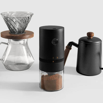 Portable USB C Rechargeable Coffee Grinder Mill Black V1142-LP1005007309837460