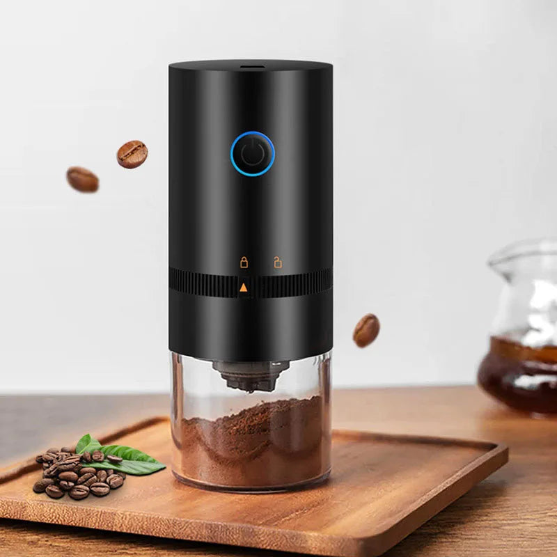 Portable USB C Rechargeable Coffee Grinder Mill Black V1142-LP1005007309837460
