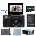 4K Digital Camera for Photography 64MP Vlogging Black V1142-LP1005007342064879