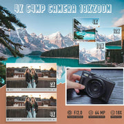 4K Digital Camera for Photography 64MP Vlogging Black V1142-LP1005007342064879