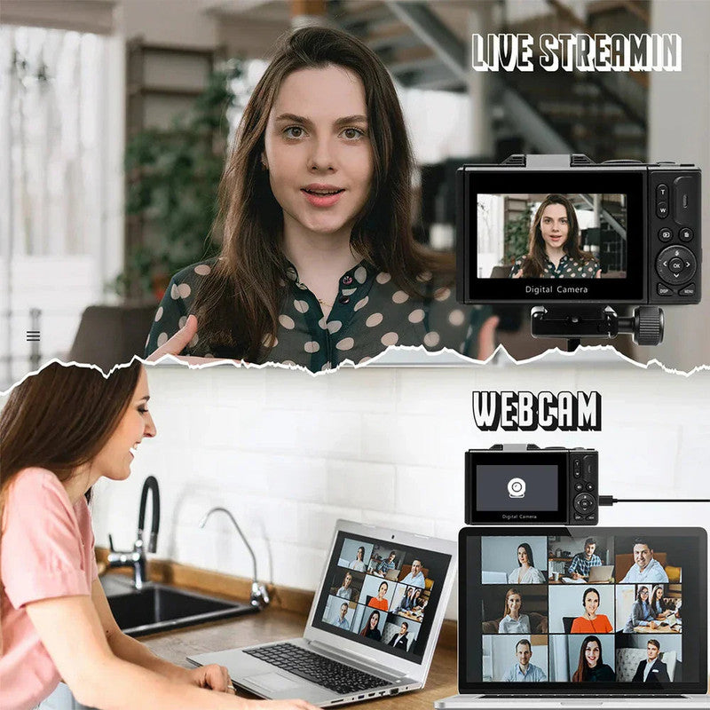 4K Digital Camera for Photography 64MP Vlogging Black V1142-LP1005007342064879