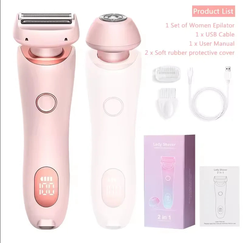 2 in 1 Waterproof Electric Shaver Hair Removal V1142-LP1005007504110807