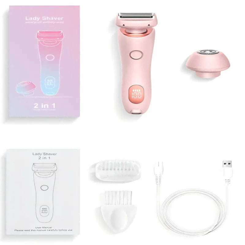 2 in 1 Waterproof Electric Shaver Hair Removal V1142-LP1005007504110807