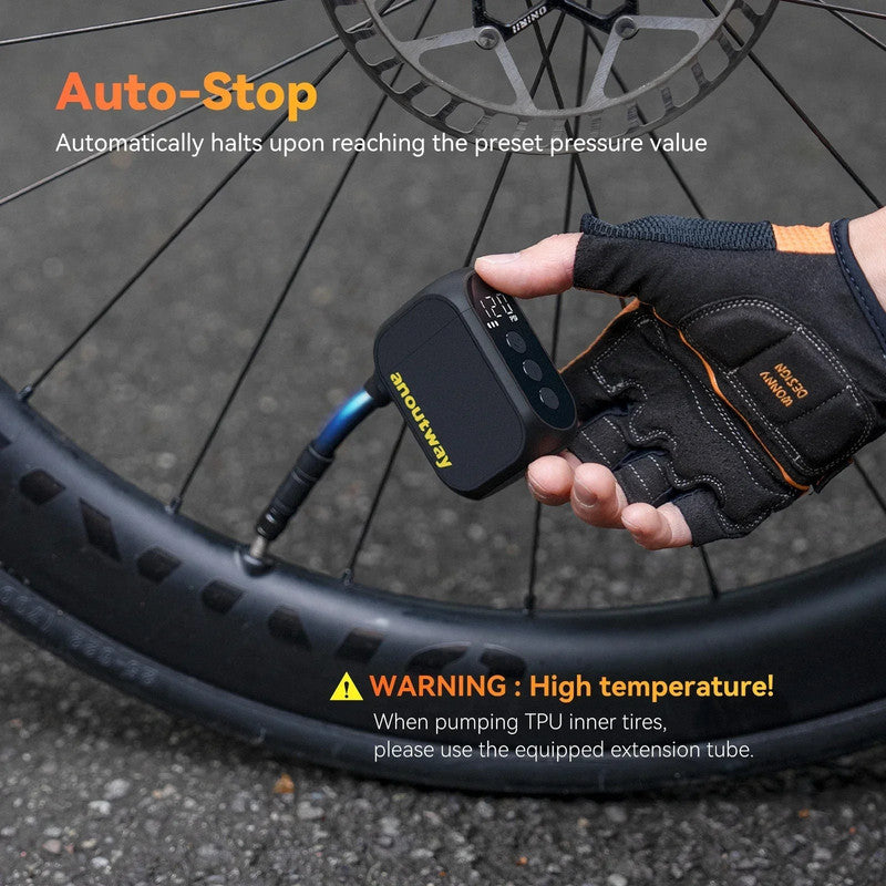 Pro Mini Electric Bike Pump Cordless Tire Inflator V1142-LP1005007579222010
