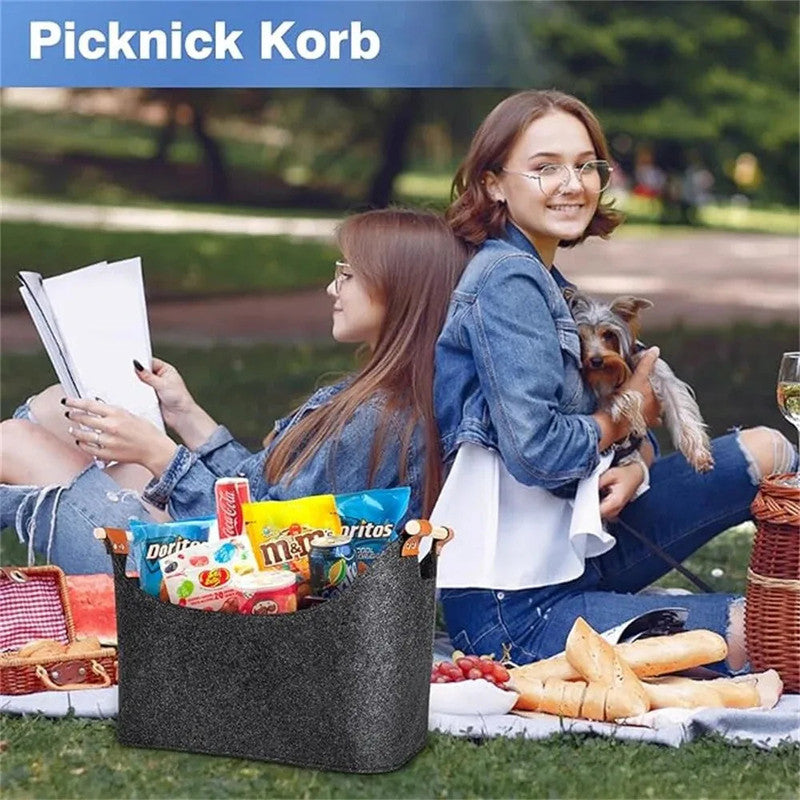 Wooden Firewood Storage Felt Basket Foldable V1142-LP1005007700752669