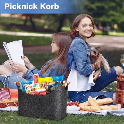 Wooden Firewood Storage Felt Basket Foldable V1142-LP1005007700752669