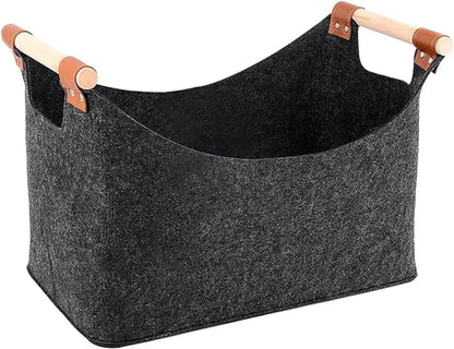 Wooden Firewood Storage Felt Basket Foldable V1142-LP1005007700752669