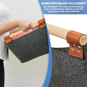 Wooden Firewood Storage Felt Basket Foldable V1142-LP1005007700752669