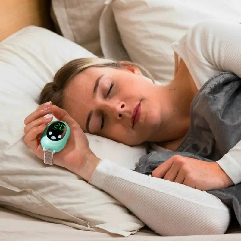 Microcurrent EMS Sleep Aid Device Palm Pulse Massager Blue V1142-LP1005007731717825