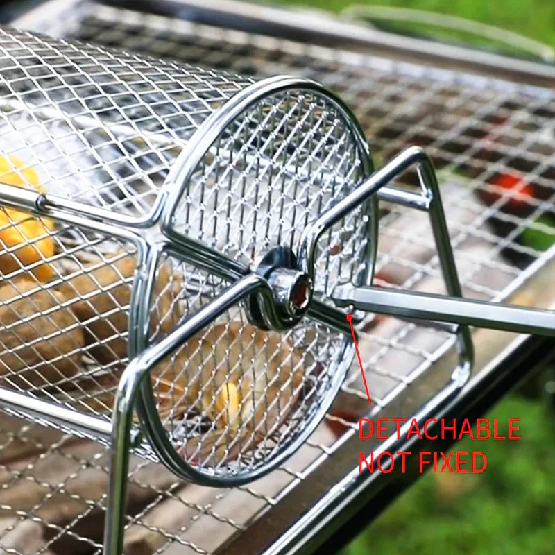 12-Inch Stainless Steel Rolling BBQ Grill Mesh Rotisserie V1142-LP1005007987883011