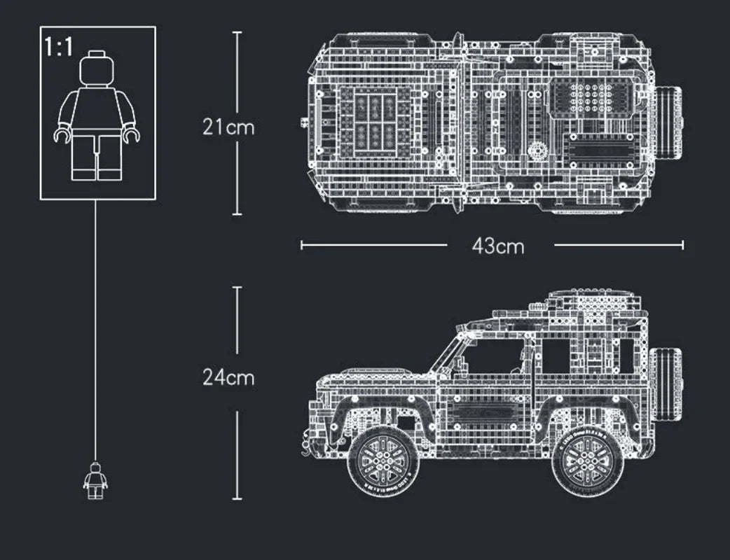 Technical Rover Defender Collector'S Building Blocks Set V1142-LP1005007987922206