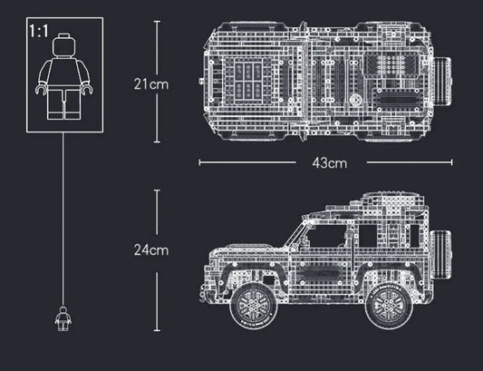 Technical Rover Defender Collector'S Building Blocks Set V1142-LP1005007987922206
