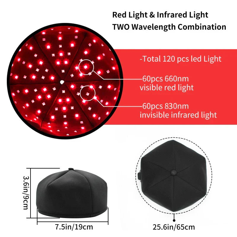 Hair Growth Cap LED Treatment Helmet Black V1142-LP1005008159915208
