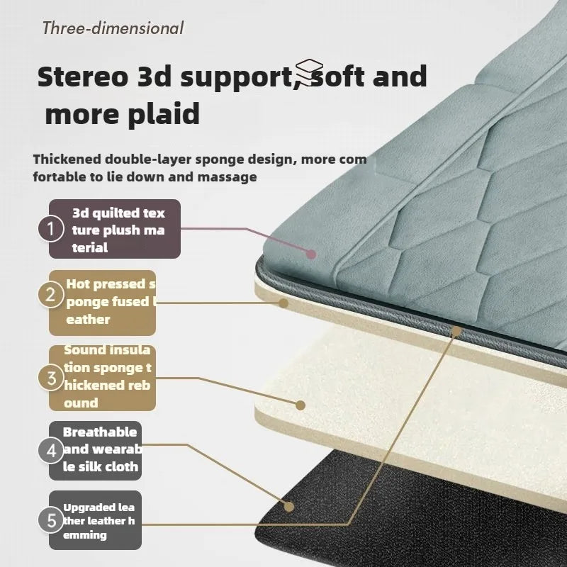 Electric Full Body Massage Mattress with Heat, Airbag, and Kneading Grey V1142-LP1005008479826186