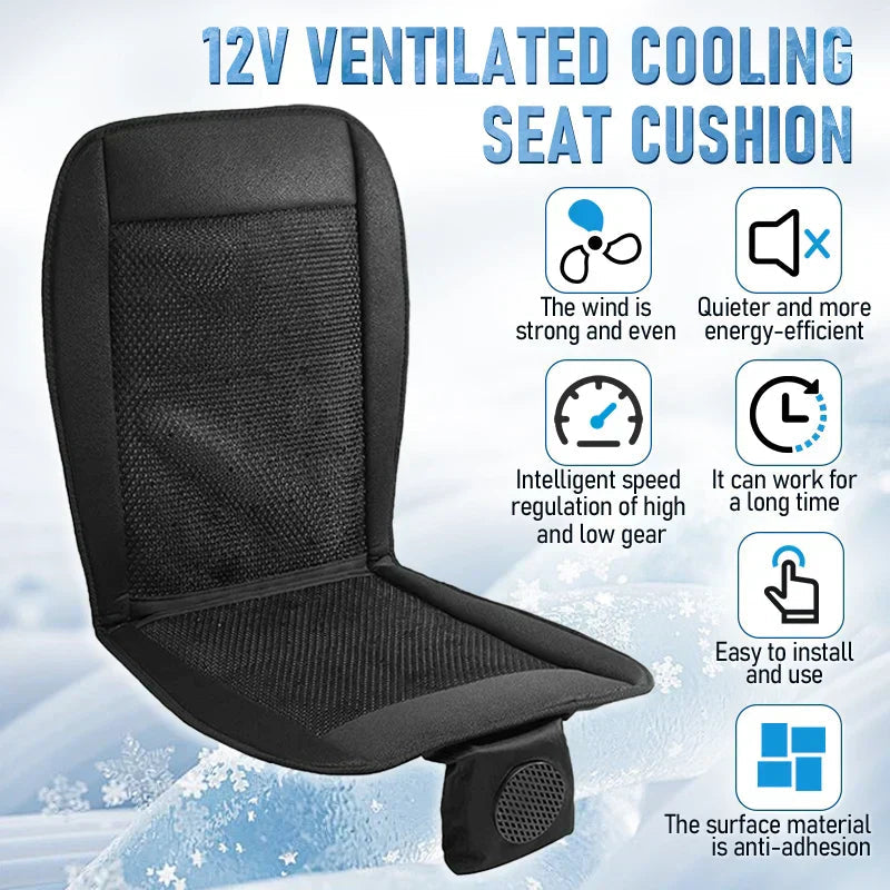 Spacer Car Cooling Seat Cushion-Fan System Black V1142-LP12000039839638044