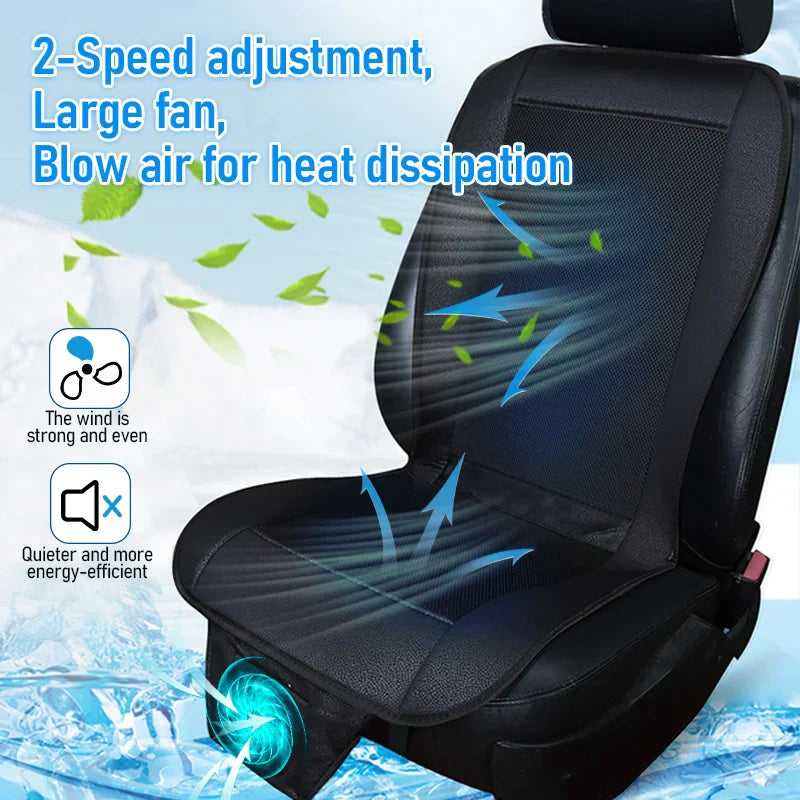 Spacer Car Cooling Seat Cushion-Fan System Black V1142-LP12000039839638044