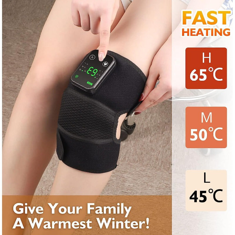 Cordless Heating Knee Pad With Massage Function - Black V1142-LP214975