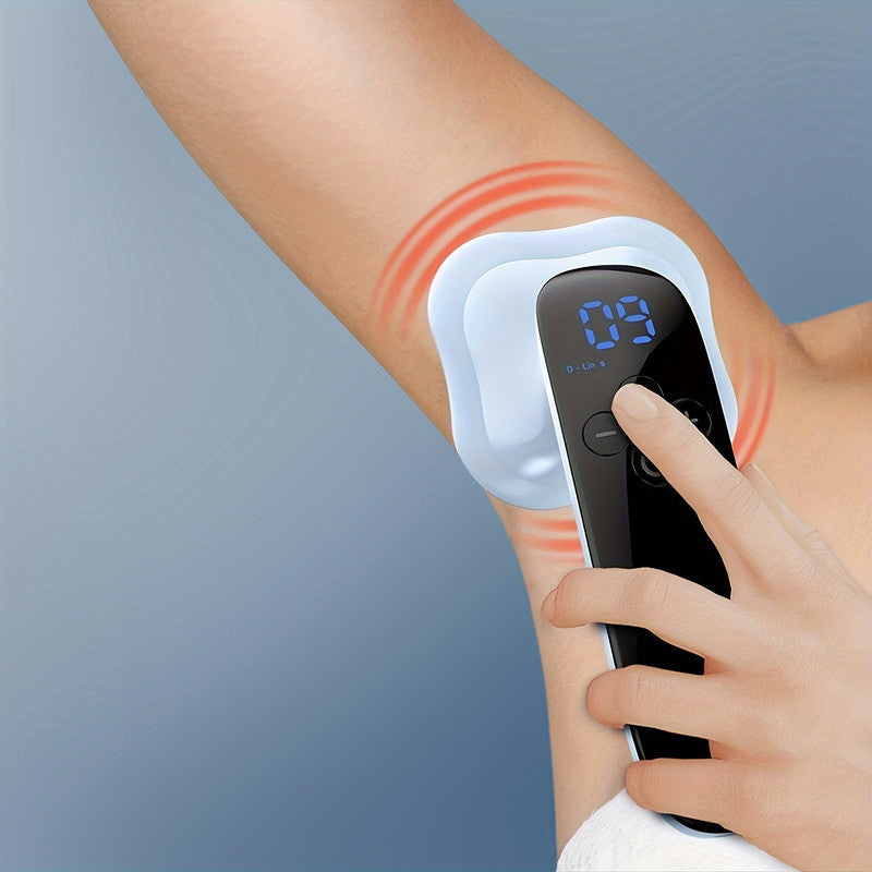 Rechargeable Handheld Massager With 4-Point Head(Blue) V1142-LP250367