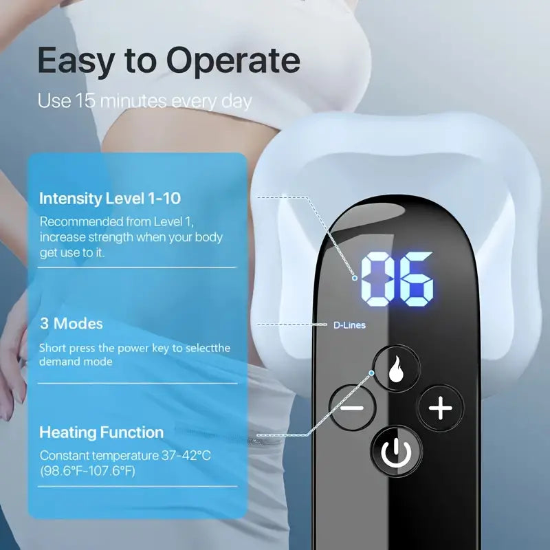 Rechargeable Handheld Massager With 4-Point Head(Blue) V1142-LP250367