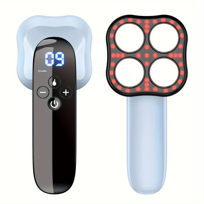 Rechargeable Handheld Massager With 4-Point Head(Blue) V1142-LP250367