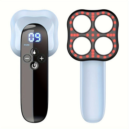 Rechargeable Handheld Massager With 4-Point Head(Blue) V1142-LP250367