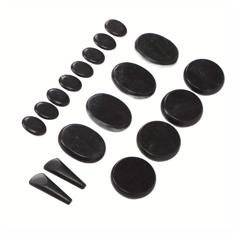 18Pcs Heated Basalt Massage Stones With Warmer Box V1142-LP316002