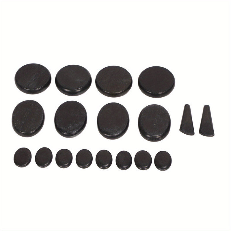 18Pcs Heated Basalt Massage Stones With Warmer Box V1142-LP316002