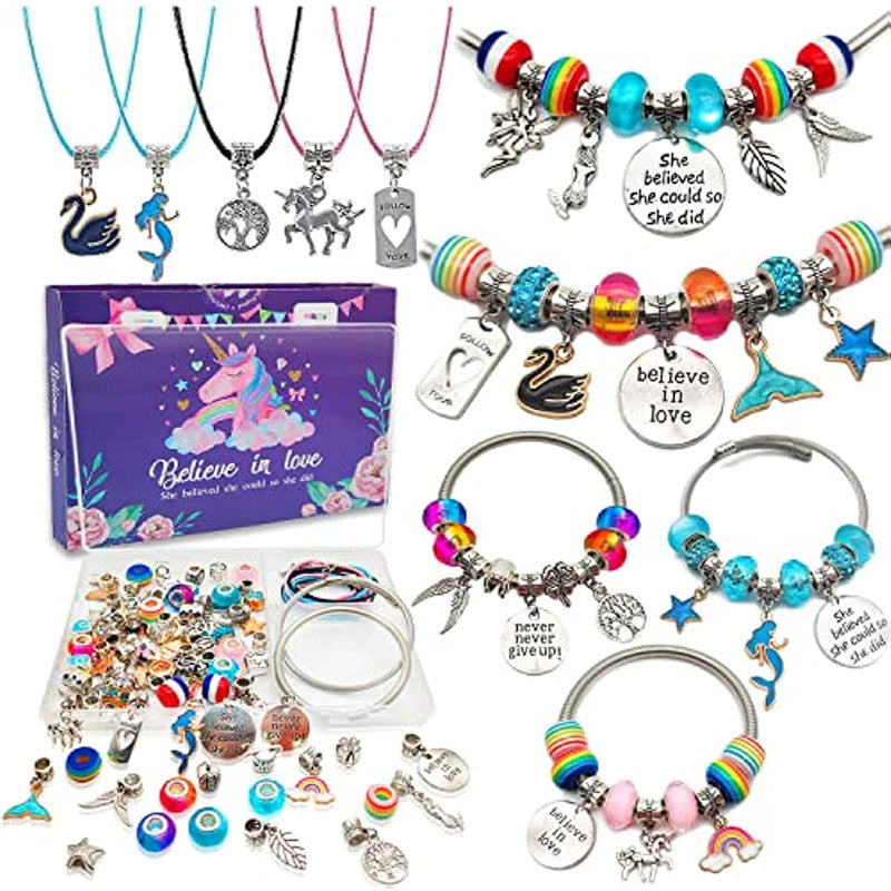 Unicorn & Mermaid Charm Bracelet Craft Kit for Girls V1142-LP601099513011195